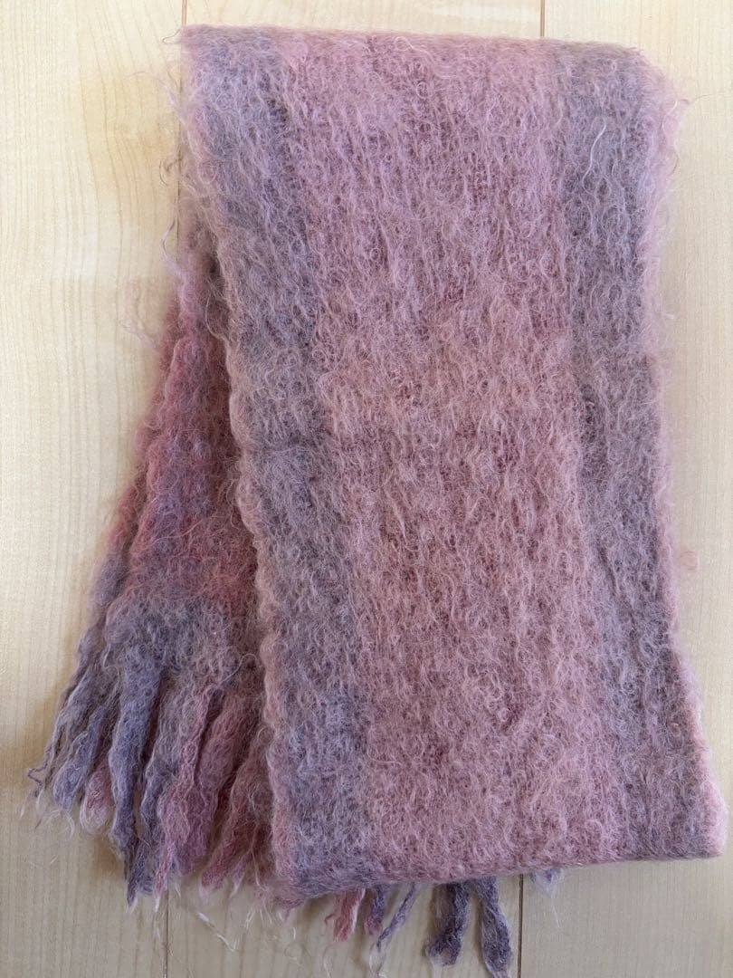 ロエベ　LOEWE モヘアマフラー　ベビーピンク