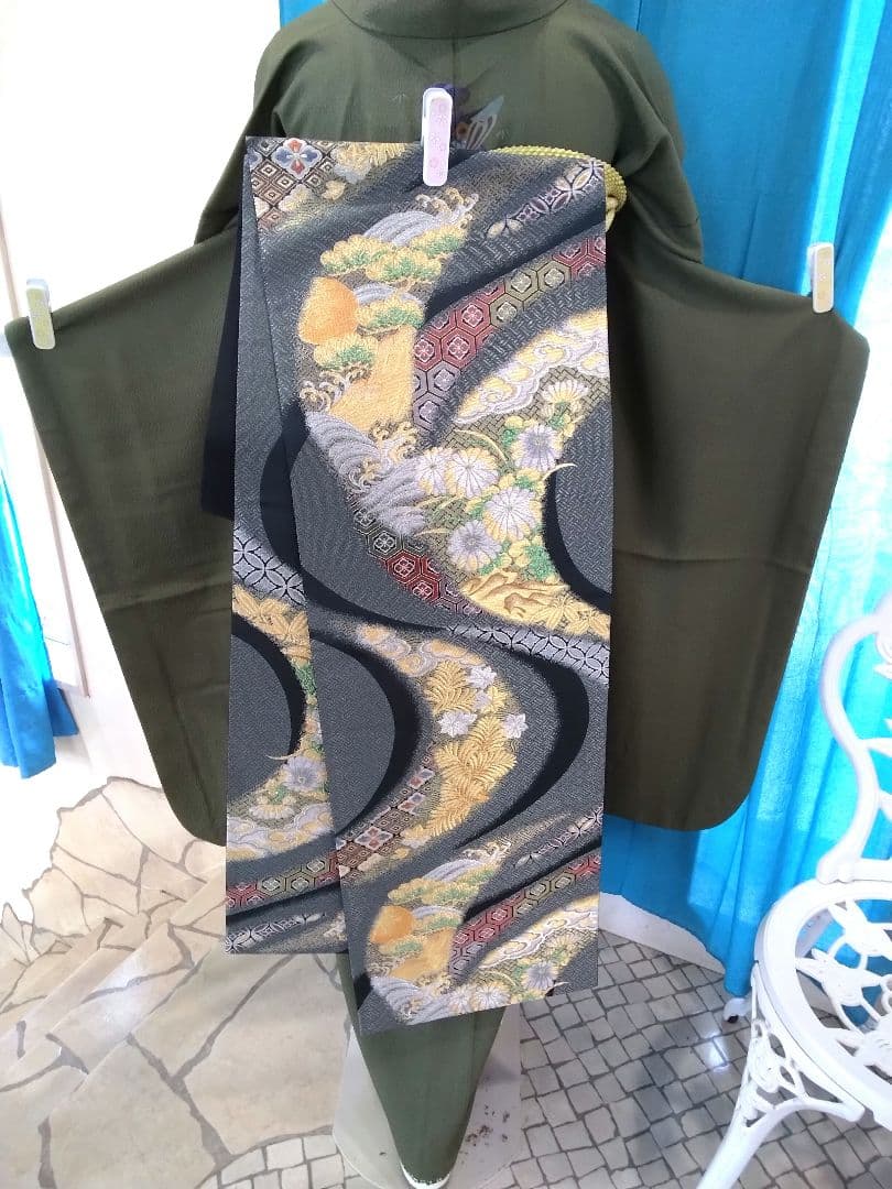 振袖五っ紋振袖成人式、半襟重ね衿、帯締め、襦袢