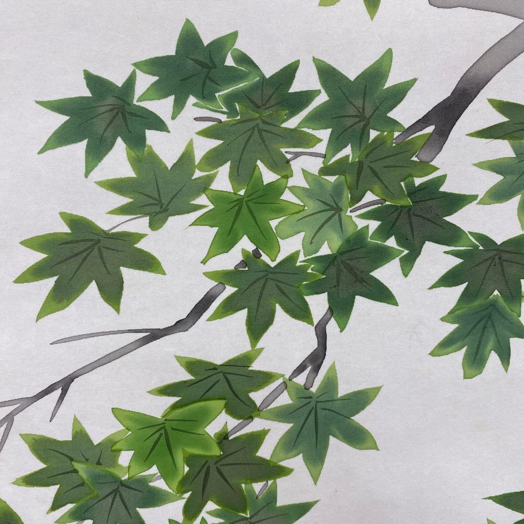 美品 掛け軸 桑原映子作 四季花鳥図 共箱 4本セット 真筆証明書付き