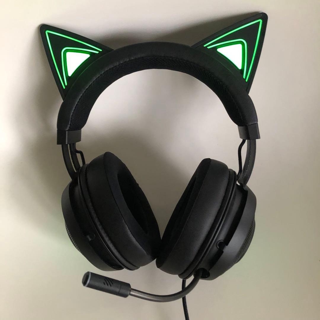 Razer Kraken Kitty ゲーミングヘッドセット 猫耳 ブラック