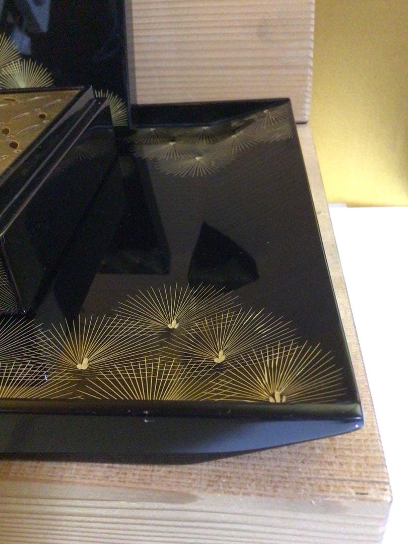 輪島塗 沈金 応接セット 煙草盆 共箱付き