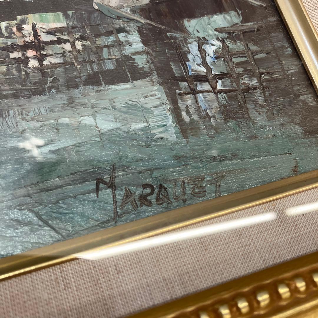 アンティーク 油絵 油彩画 風景画 街並み 町並み 絵画 額縁 額 額装