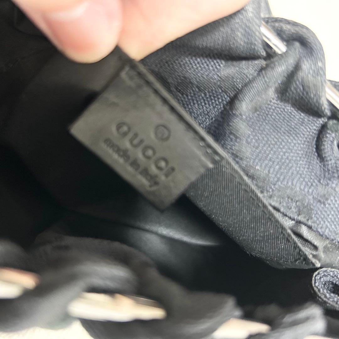 希少　グッチ　GUCCI ハンドバッグ　アクセサリーポーチ　ジャンボGG 黒