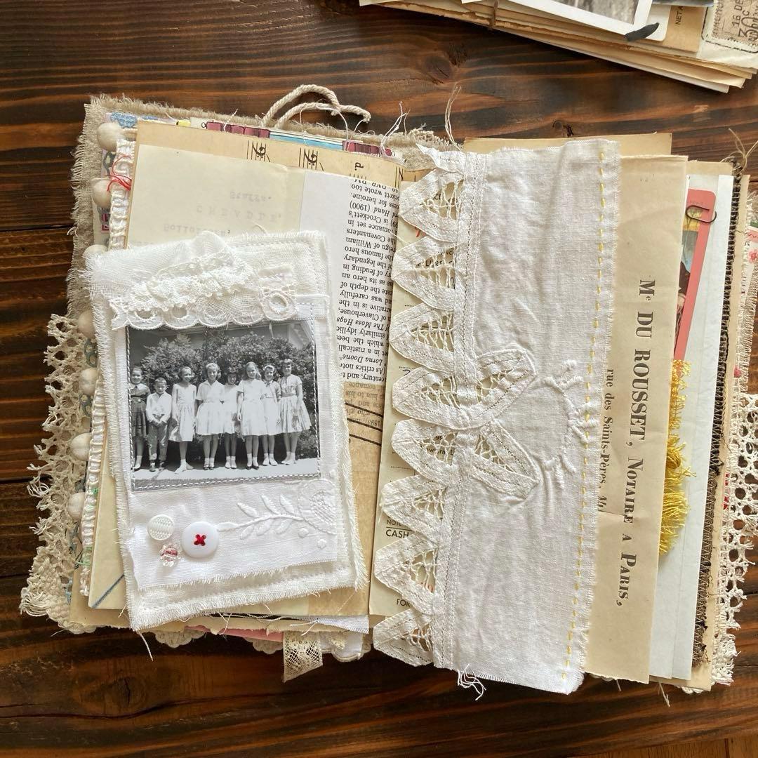 junk journal ジャンクジャーナル雑記帳　エフェメラセット付き