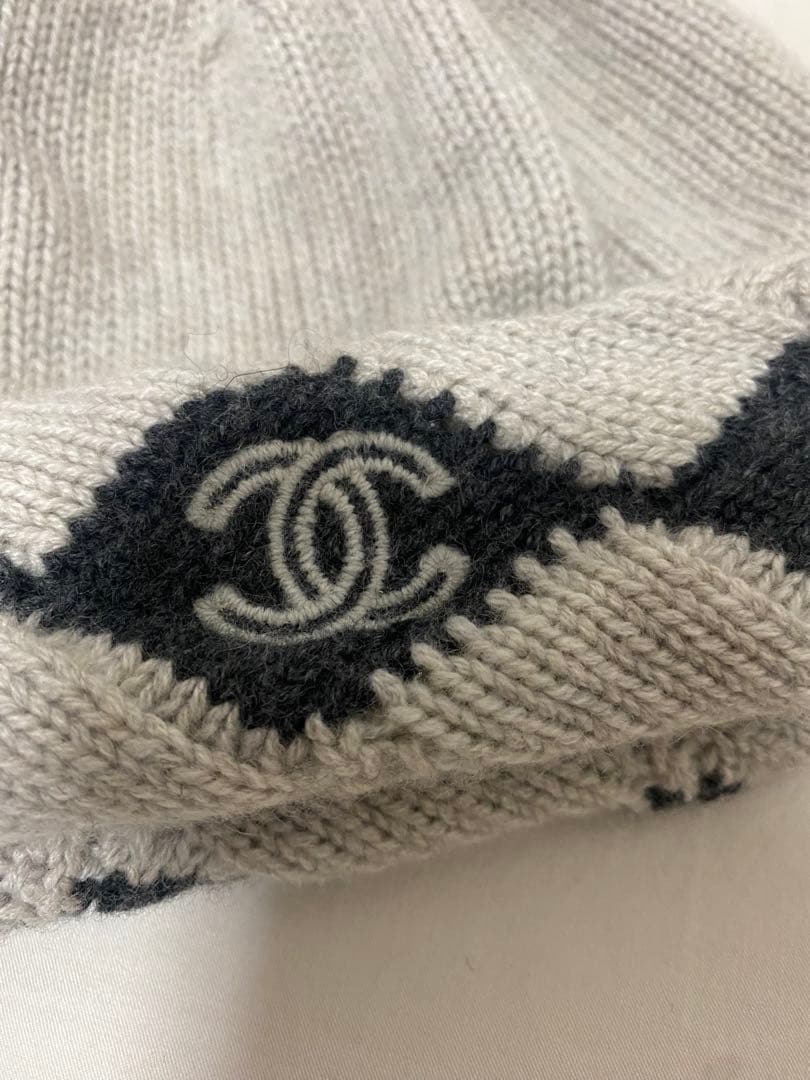 CHANEL シャネル　ニットキャップ　ビーニー　マトラッセ　カシミヤ　 CC