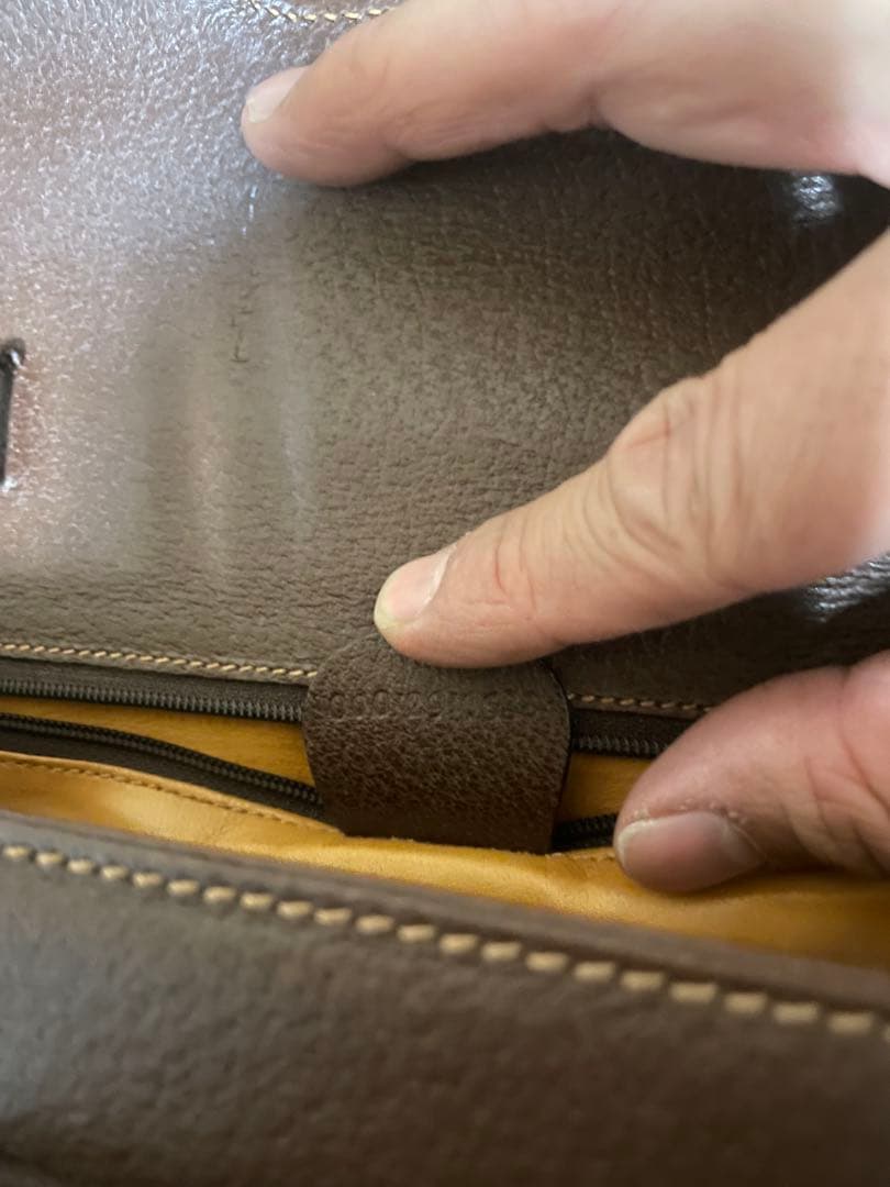 GUCCI グッチ バンブー ハンドバッグ ブラウン レザー 保存袋付き