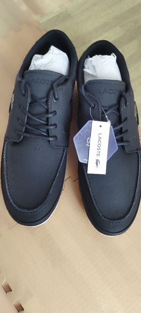 LACOSTE ブラック メンズシューズ