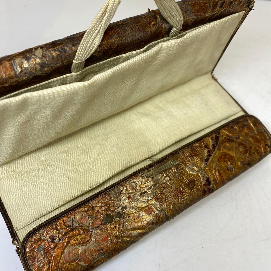 江戸時代　金唐草　銀細工金具　財布　タサオ　東さ8-0104☆2F