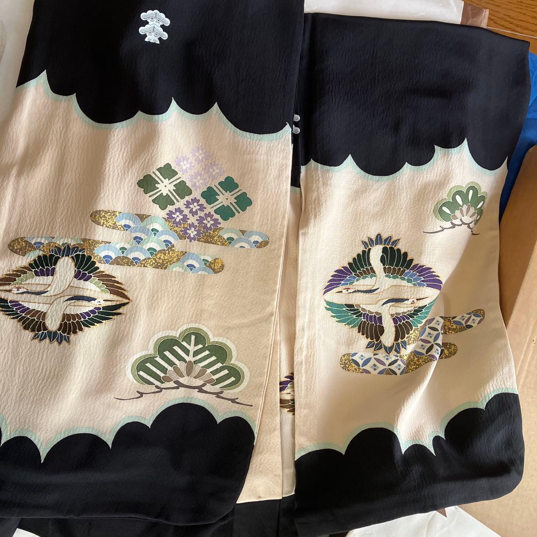 七五三 着物セット 黒色 草履付き　男の子