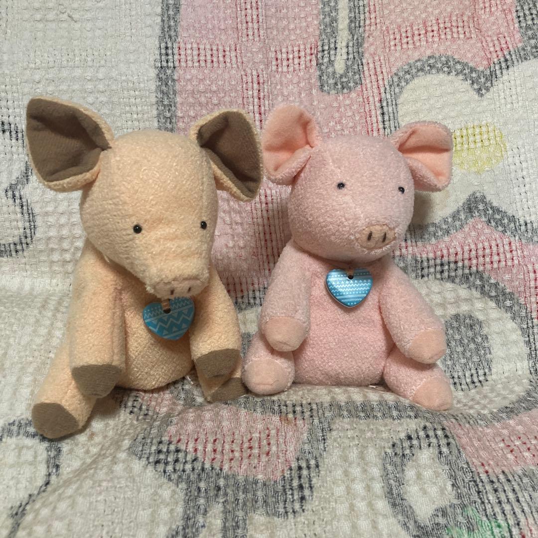 モンスイユ　ブタ　ショコラ　ぬいぐるみ　2こセット　バラ売り不可　中古品