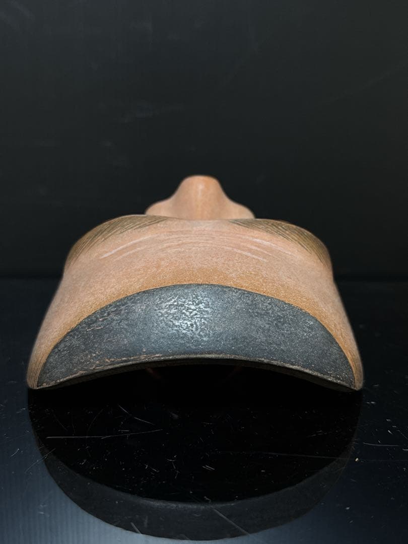 極上 能面 狂言 名人 菅原法房 造 細密極彩彫刻 賢徳 面 共箱付