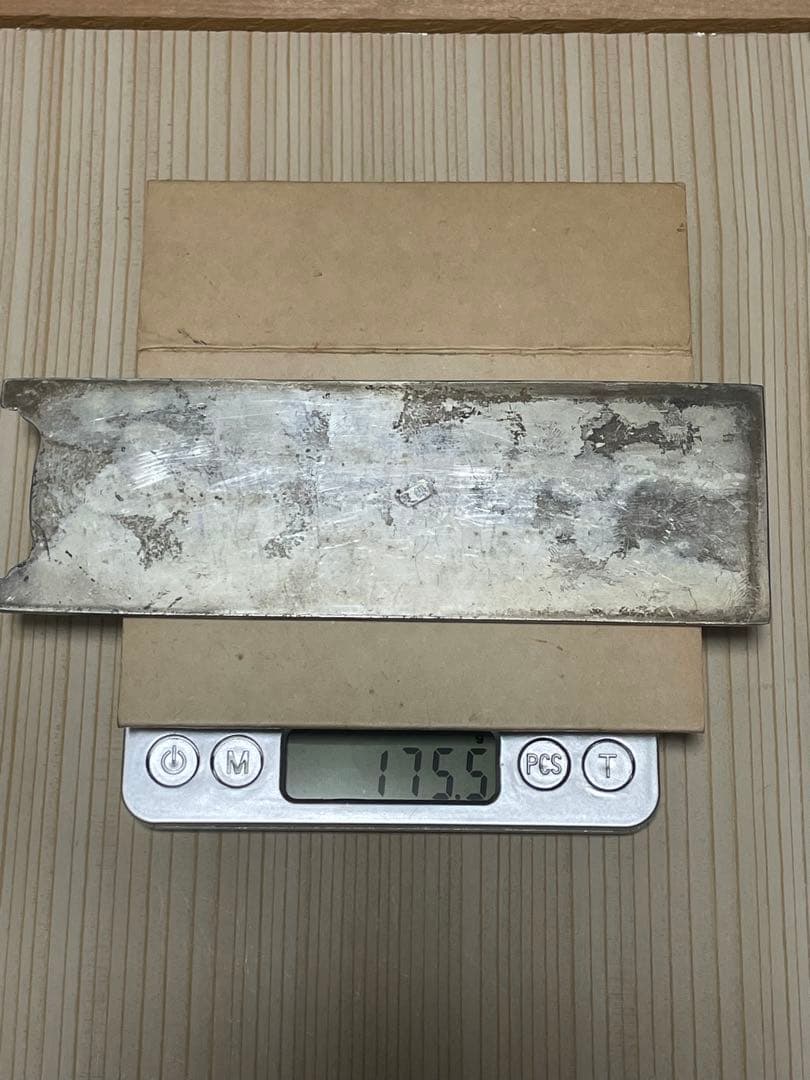 中国 足銀刻印 銀製 文鎮（鎮紙） 約175.5g 古美術 文房具
