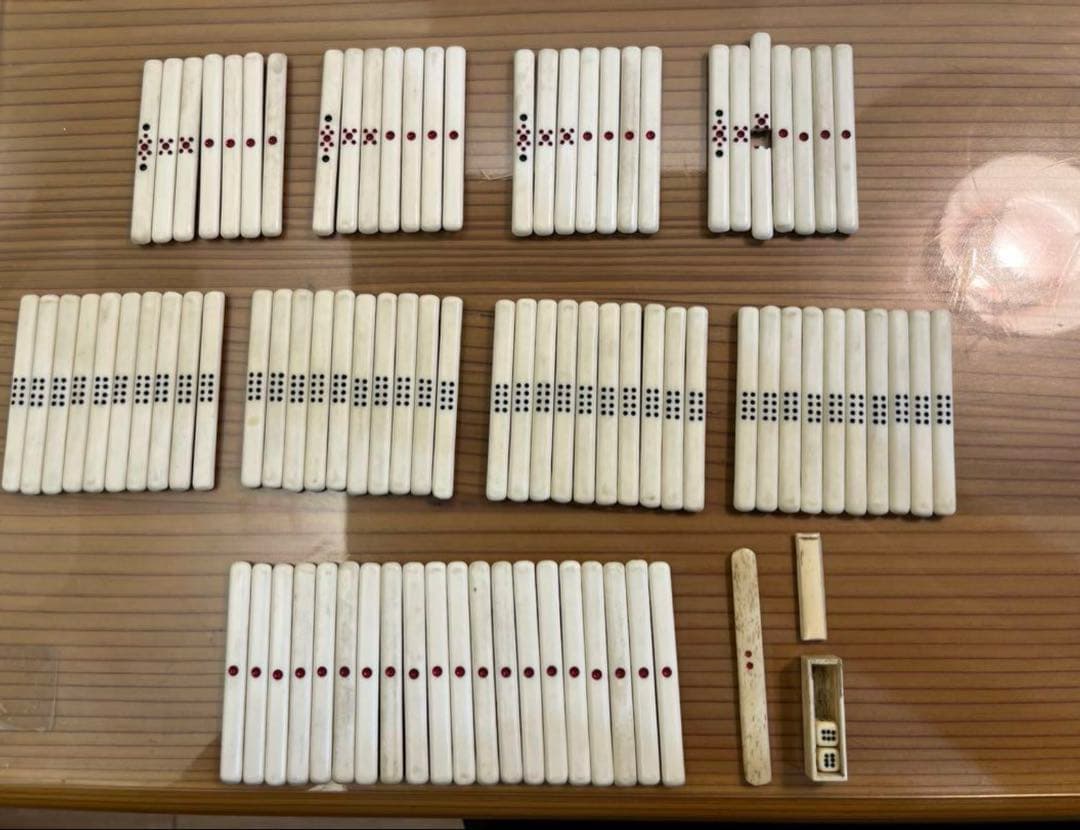 【象牙調】麻雀牌セット 昭和レトロ　希少　骨董【骨】