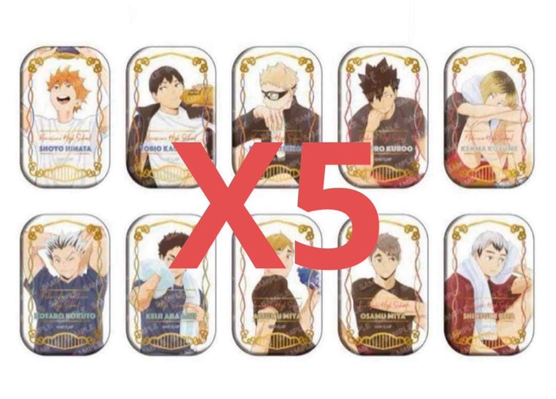 ハイキュー!! セブンネット クールダウン スクエア缶バッジセット 5セット