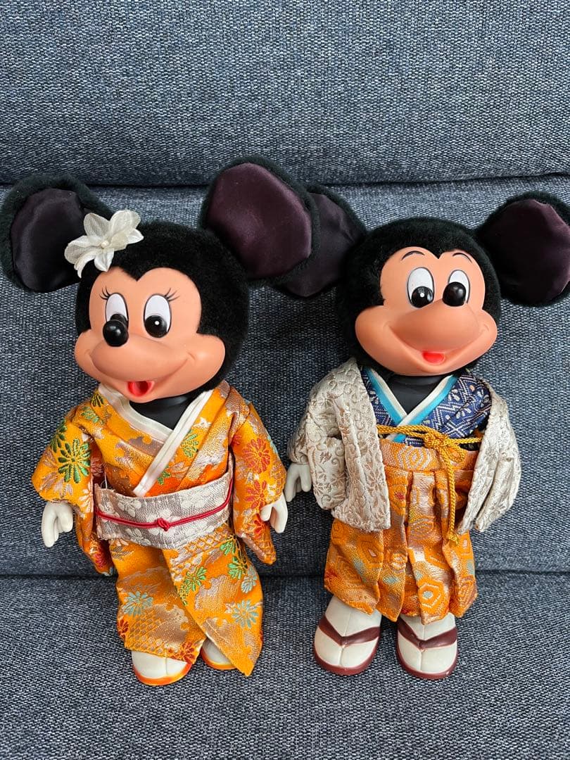 ミッキーミニー　フィギュア　ヤングエポック　着物　レトロ