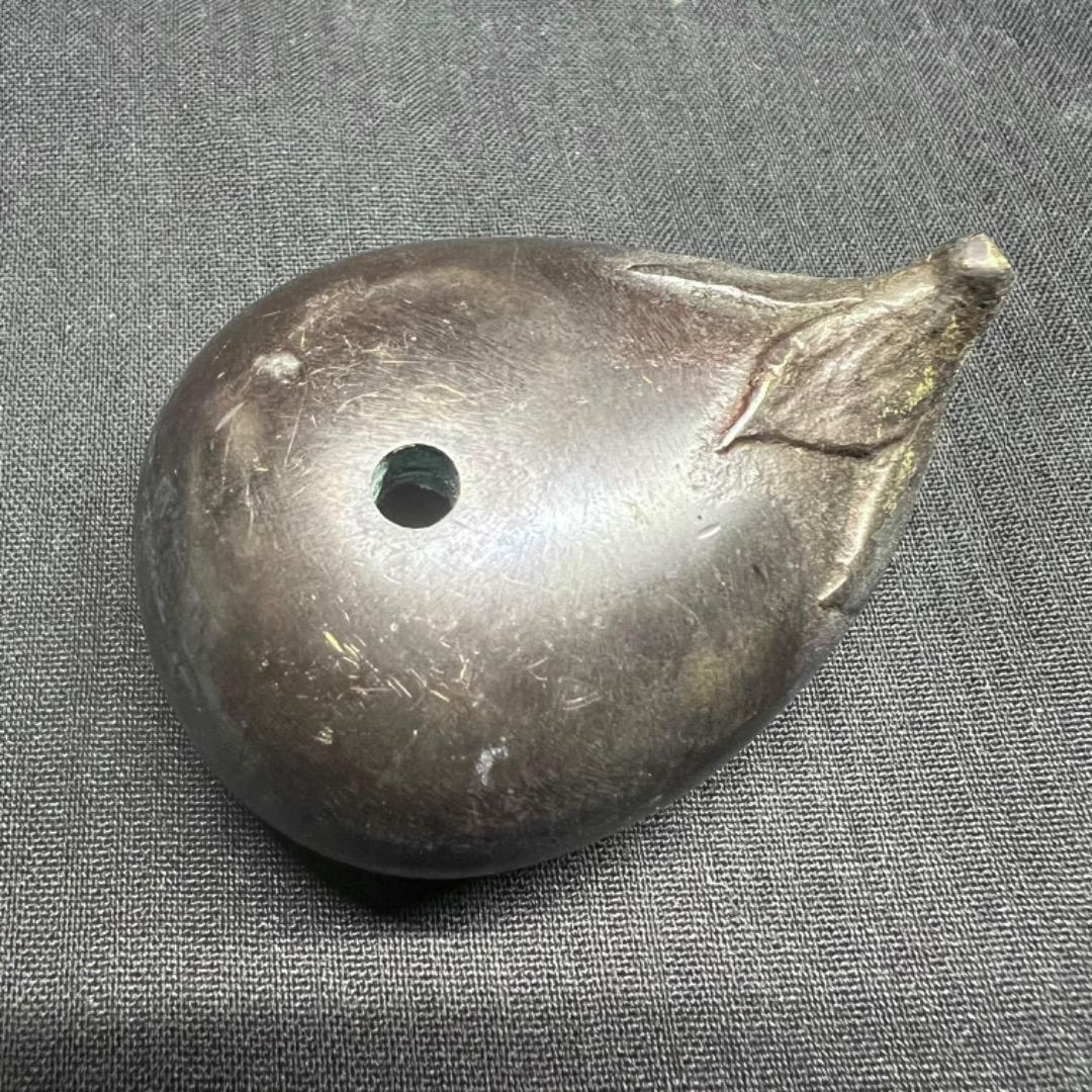 〇Ea右1034 水滴 すいてき 書道 真鍮 ナス