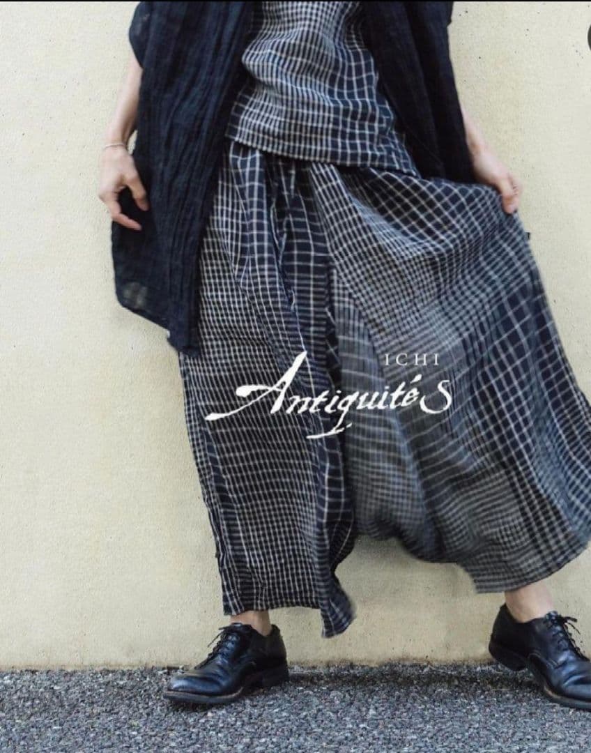ichi Antiquites 限定 ヴィンテージチェックサルエルパンツ
