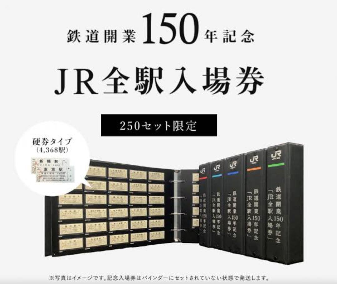 鉄道開業150周年　JR全駅入場券