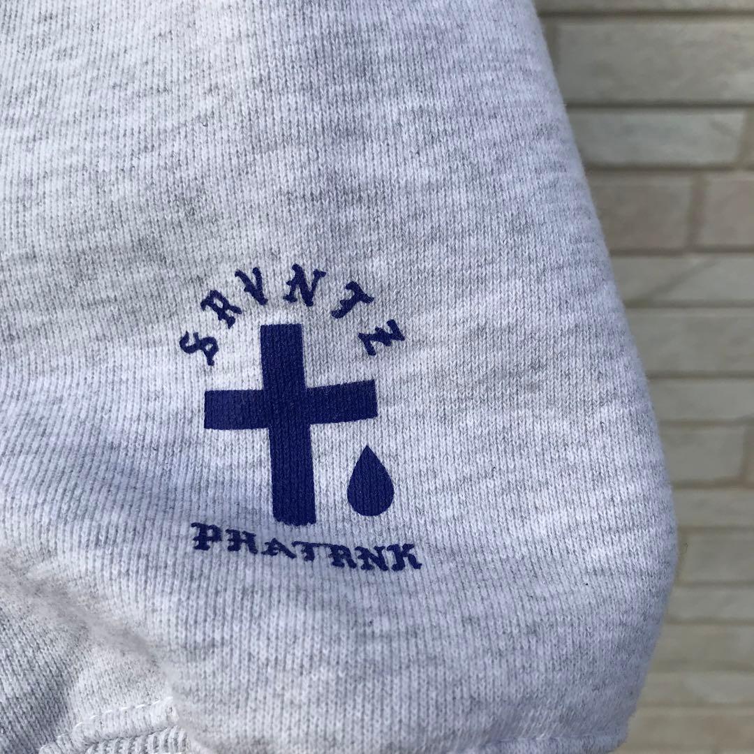PHATRNK×SRVNTZ　パーカー　XL　アッシュグレー　ブルー