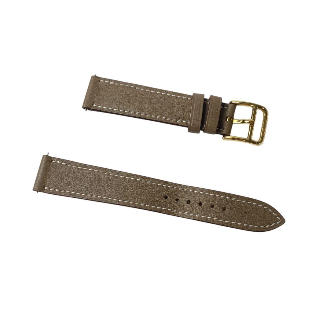 美品 エルメスHERMES Hウォッチベルト エトゥープ Z刻印 HH1.201