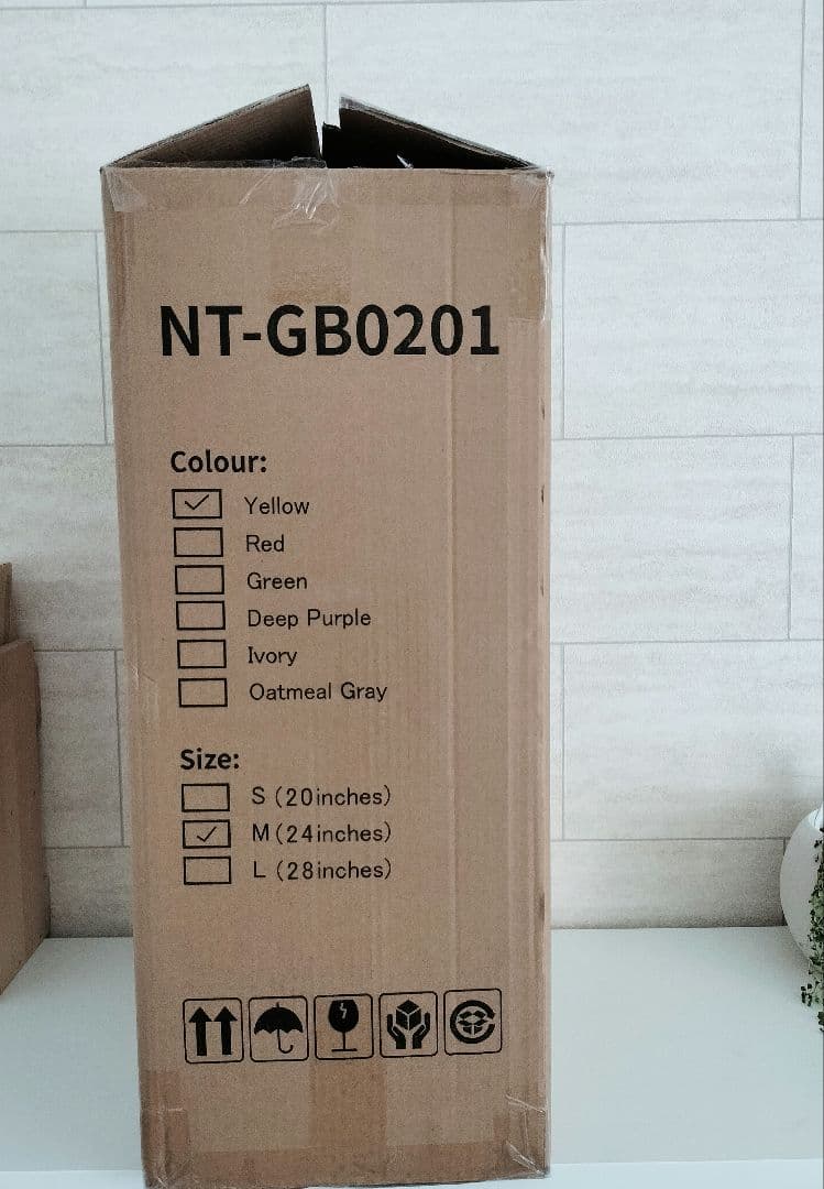 【新品未使用】New Tripスーツケース Mサイズ：4～7泊/60Lイエロー