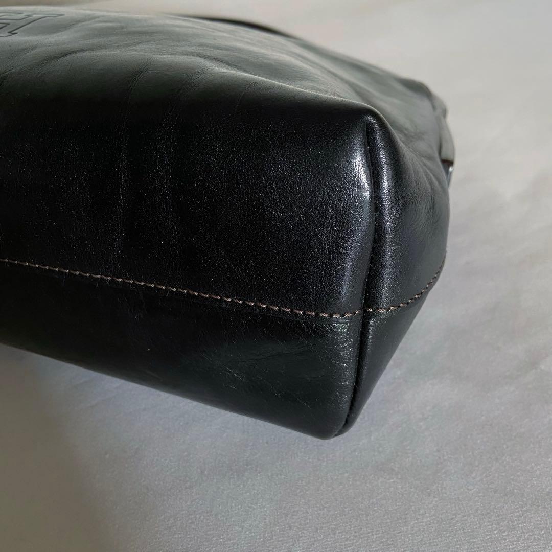 HIROFU ヒロフ ベリーナ 本革 レザー フォーマル バッグ 黒 希少