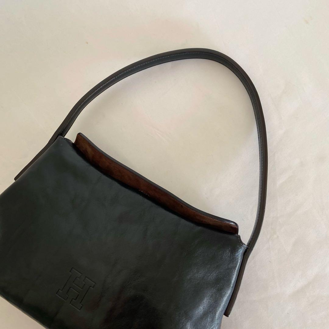 HIROFU ヒロフ ベリーナ 本革 レザー フォーマル バッグ 黒 希少