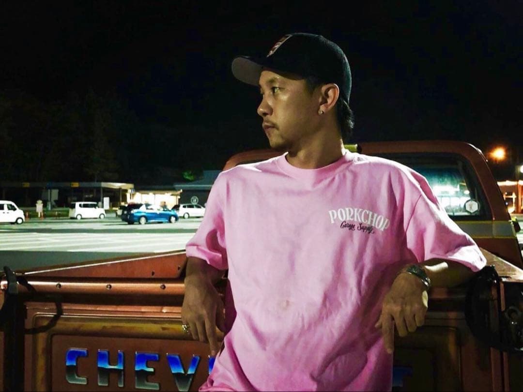 【完売品】 PORKCHOP/PORK BACK S/S TEE/ピンク