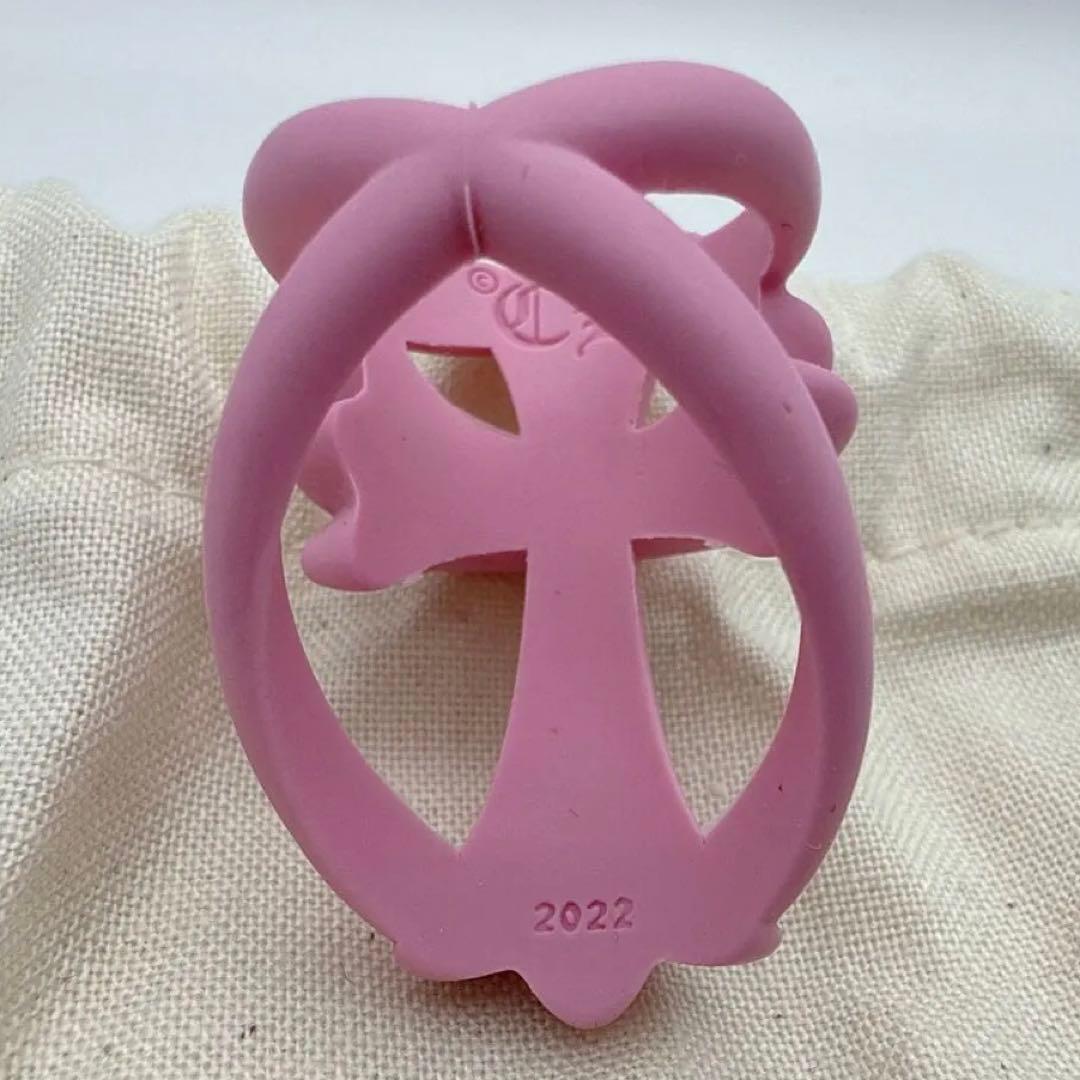 クロムハーツ インフィニティ クロス リング ラバーリング 16号 ピンク