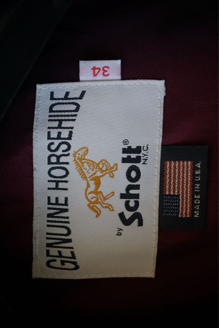 Schott ホースハイド レザー ライダース ジャケット 641XXH