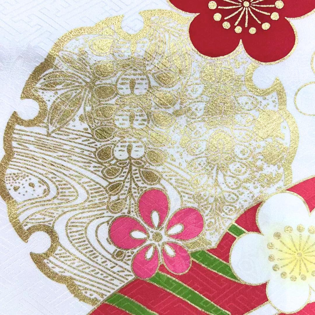 ≪早い者勝ち≫【美品】 振袖 正絹 古典柄 成人式 単品 白 S*110 ●