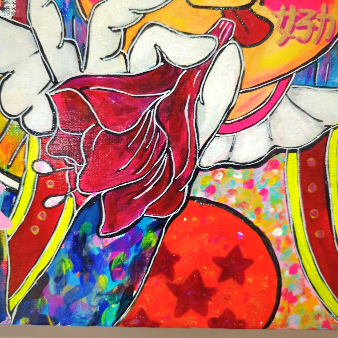 【一点物アートSALE】花の蜜を吸う戦闘力（女子力）高め女