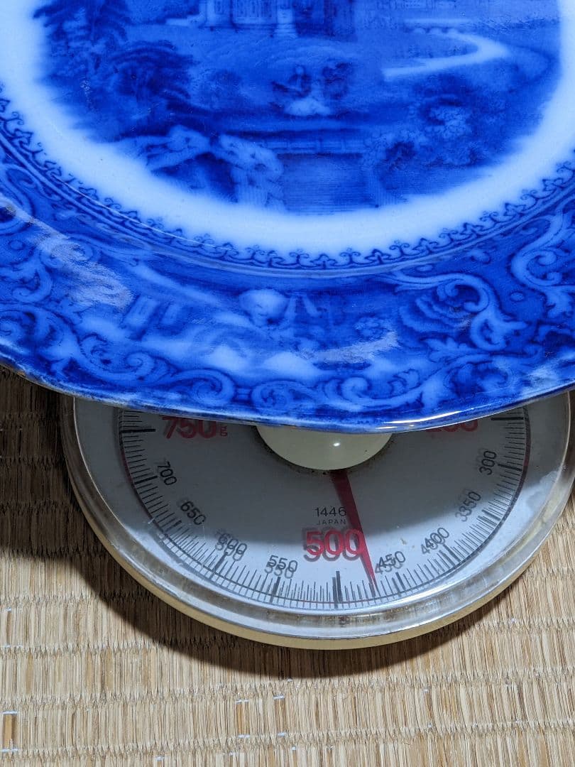 ♦英国製 スタッフォードシャー フローブルー裏印 1890年代〜1910年代頃