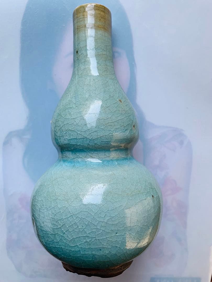 中国明時代ひょうたん青磁花瓶