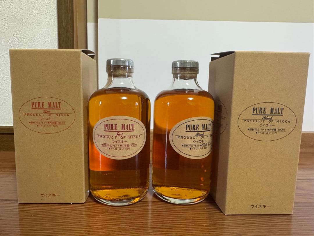 NIKKA PURE MALT ウイスキー ブラック✖️レッド