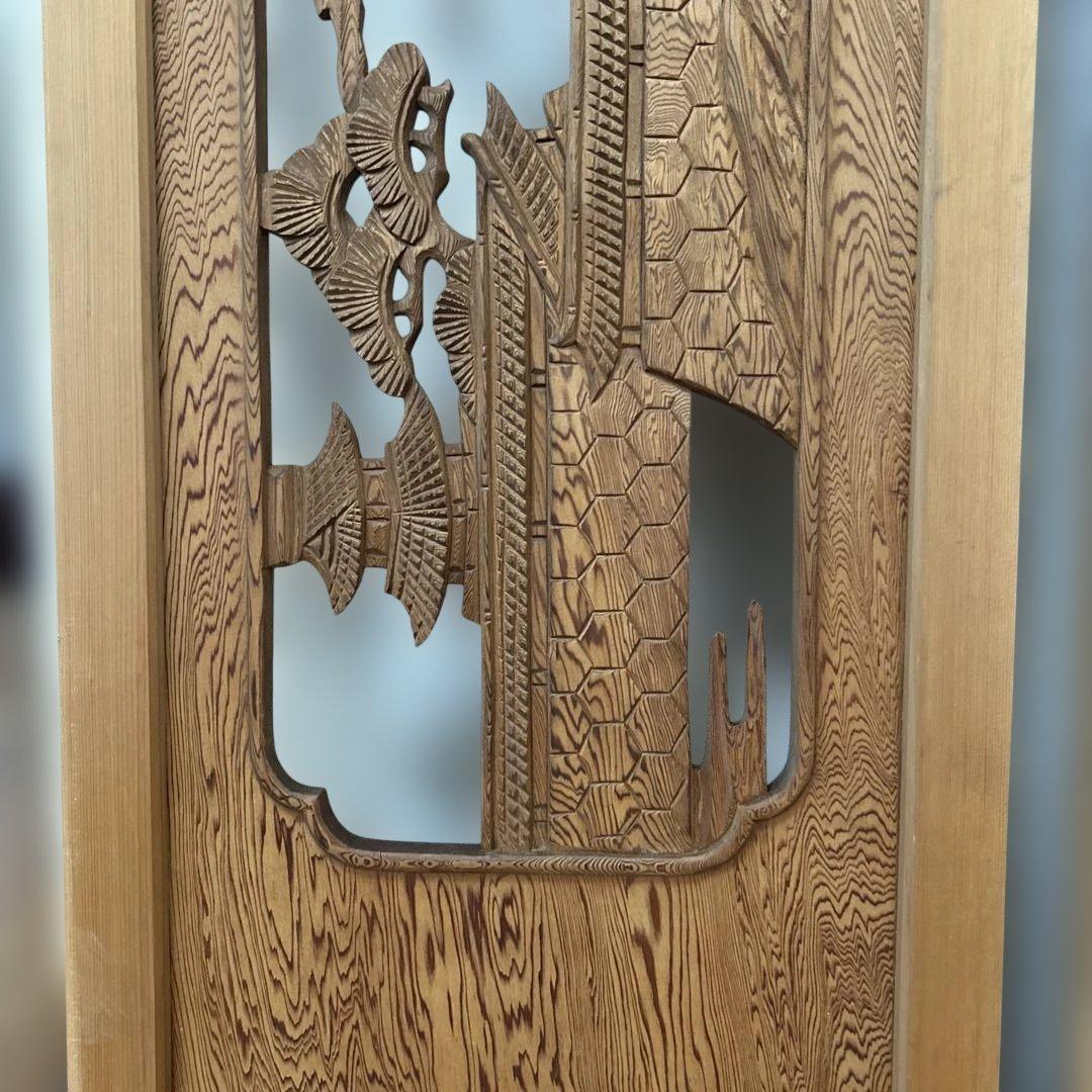 屋久杉　欄間　高級　中古品　サイズ:187センチ×40.5センチ×3センチ