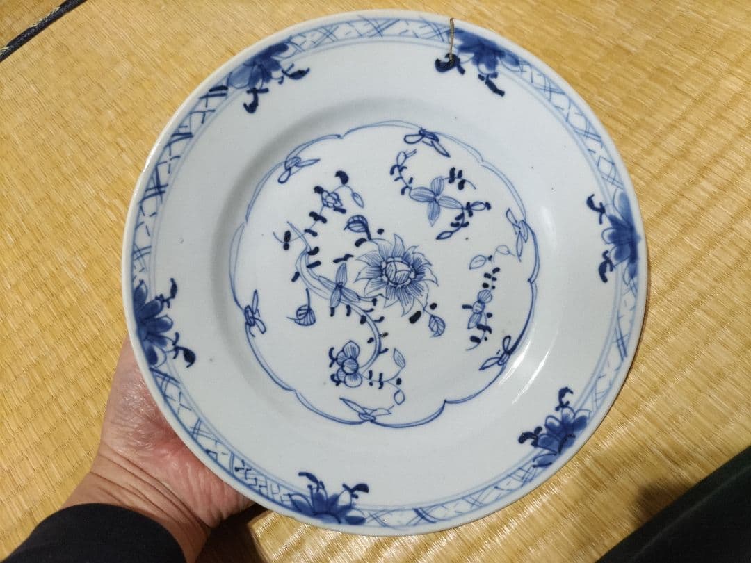 珍！　新渡　チャイニーズ　8寸皿　伊万里・古染付・デルフト写し　中国製