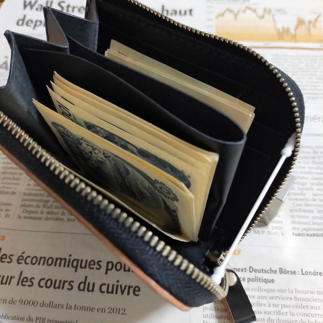 L字ファスナーウォレット　コードバン