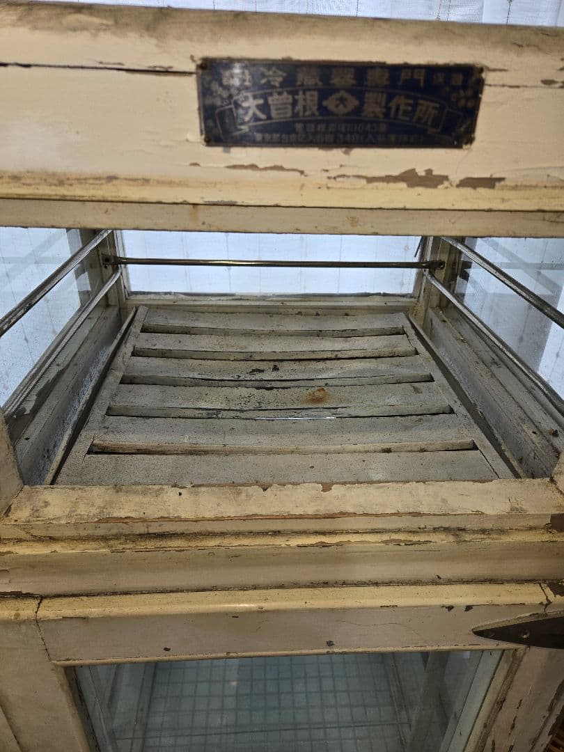 二段式ガラスケース 木製 ホワイト