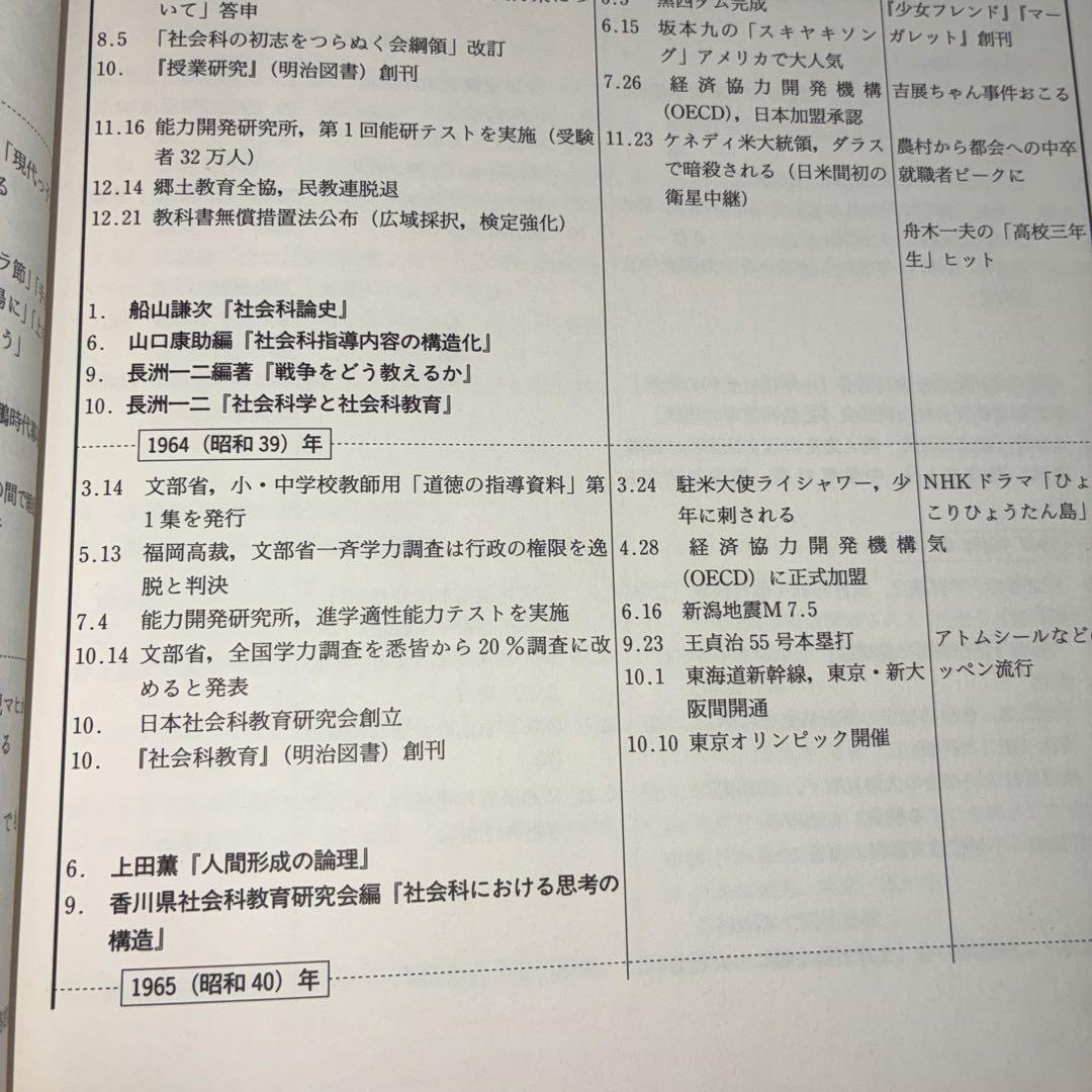 名著118選　社会科47年　社会科教育　長岡文雄　上田薫　有田和正　社会科の初志
