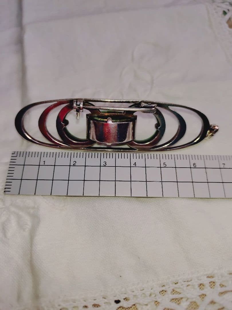 翡翠 ネックレストップ＆ブローチ ２ウェイ シルバー925