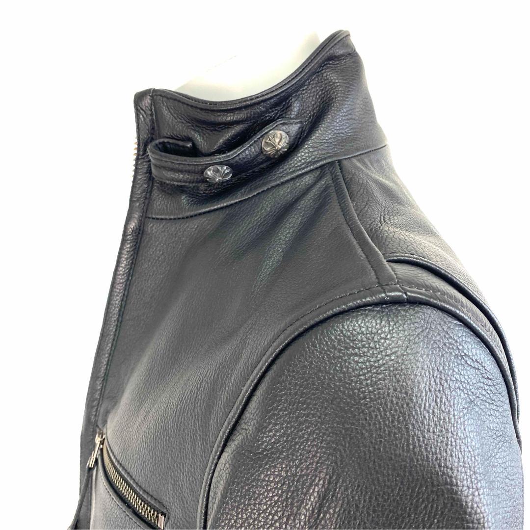 【即日発送】ブラック シングルライダース L レザージャケット 牛革 黒 メンズ