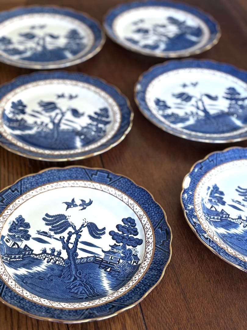 ブース リアル・オールド・ウィロー デザートプレート6枚