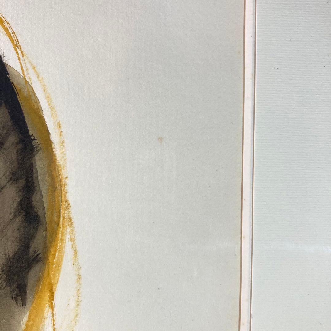 【真作保証】平野遼「母子」水彩画 直筆サイン 絵画