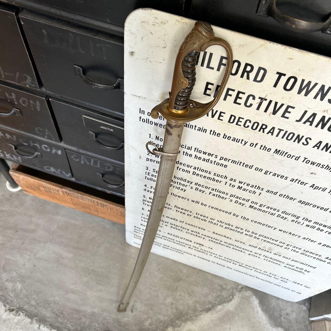 【観賞用】古道具 模造刀 骨董品 日本軍 装品 インダストリアル アンティーク