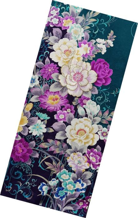 もりはなえ　振袖　 豪華な色柄　紋意匠生地 　身丈166cm 　ガード加工済