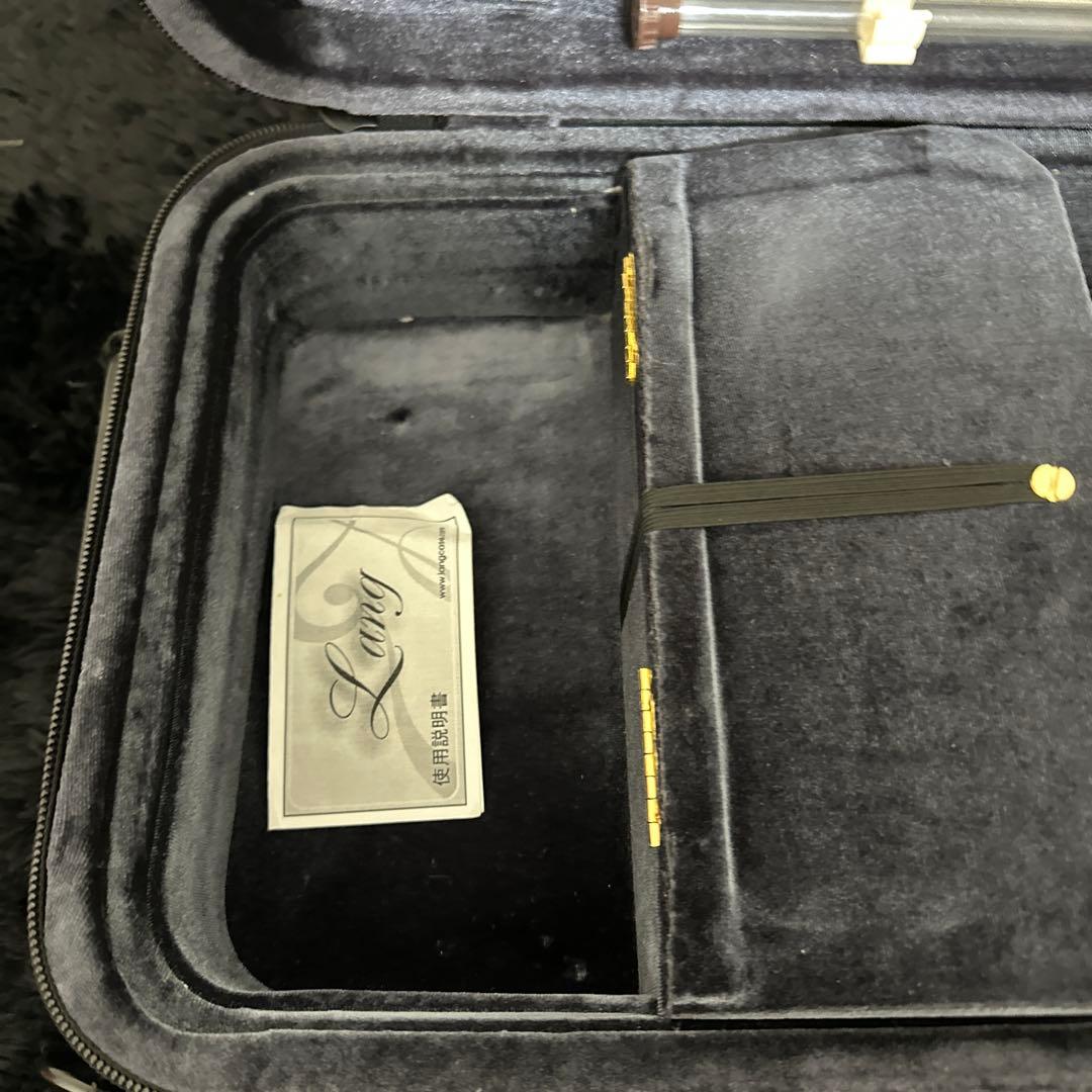 高級 Lang バイオリンケース 4/4サイズ 弦楽器 湿度計 弓4本収納