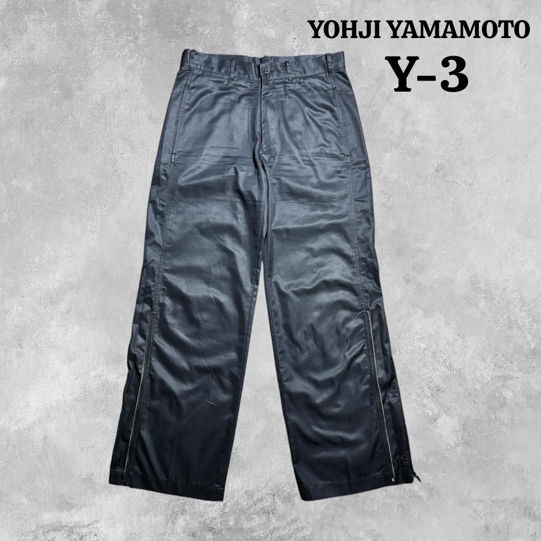 Y-3 サイドジップワイドパンツ ネイビー Yohji yamamoto