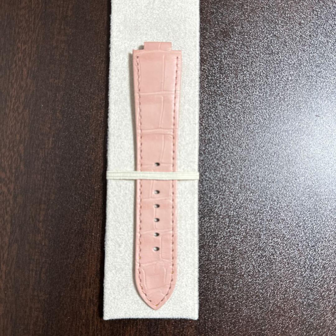 ルイ ヴィトン タンブール用 純正替えベルト アリゲーター ワンタッチ式 ピンク