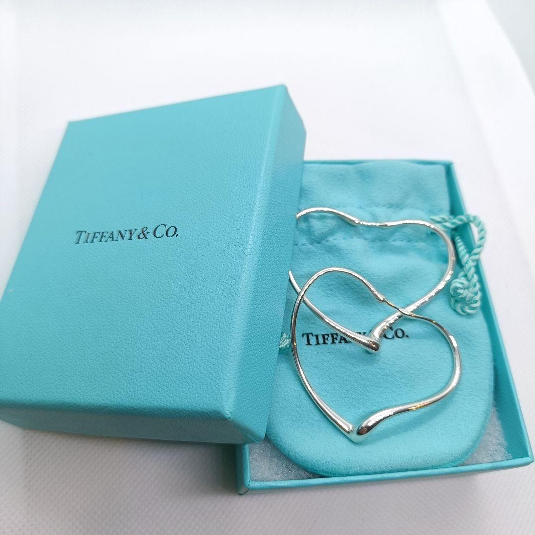 まりもり様　極美品✨️ティファニー　保存箱付き　オープンハート　フープ　ピアス